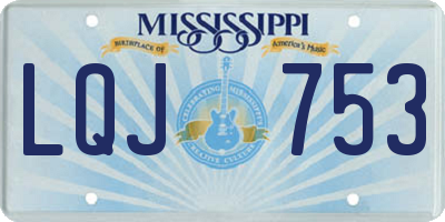 MS license plate LQJ753