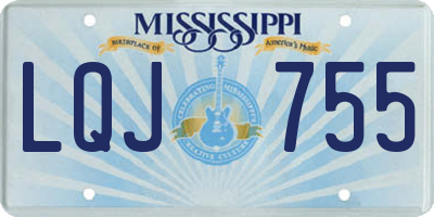 MS license plate LQJ755