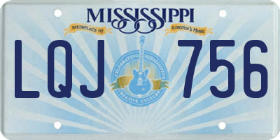 MS license plate LQJ756