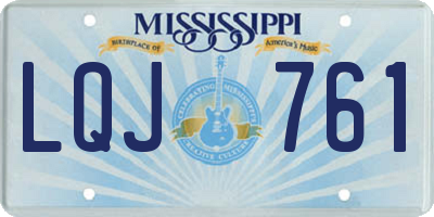 MS license plate LQJ761