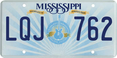 MS license plate LQJ762