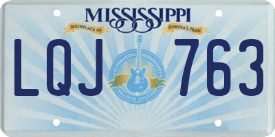 MS license plate LQJ763
