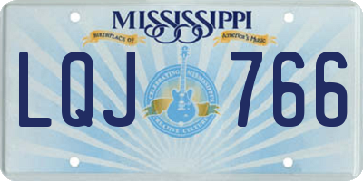 MS license plate LQJ766