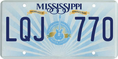 MS license plate LQJ770