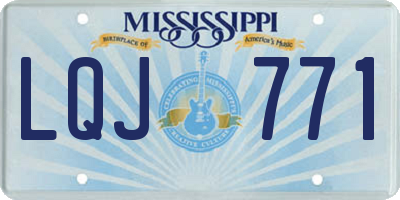 MS license plate LQJ771