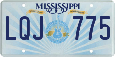 MS license plate LQJ775