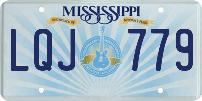 MS license plate LQJ779
