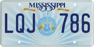MS license plate LQJ786