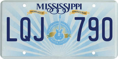 MS license plate LQJ790