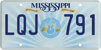 MS license plate LQJ791