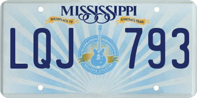 MS license plate LQJ793