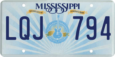 MS license plate LQJ794