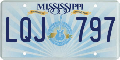 MS license plate LQJ797