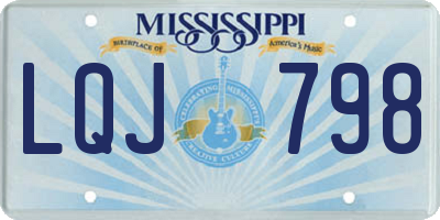 MS license plate LQJ798