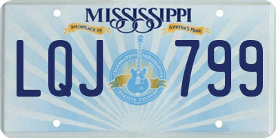 MS license plate LQJ799