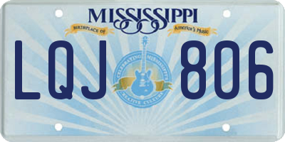 MS license plate LQJ806