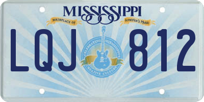 MS license plate LQJ812