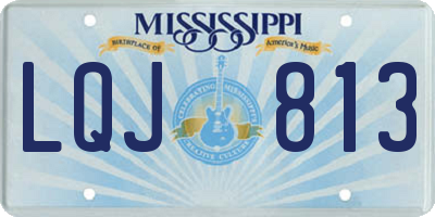MS license plate LQJ813