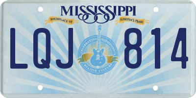 MS license plate LQJ814