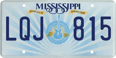 MS license plate LQJ815