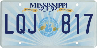 MS license plate LQJ817