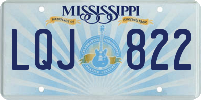 MS license plate LQJ822