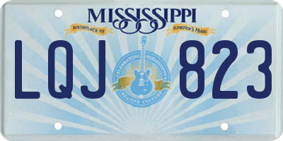 MS license plate LQJ823