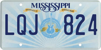 MS license plate LQJ824