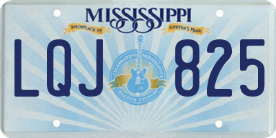 MS license plate LQJ825