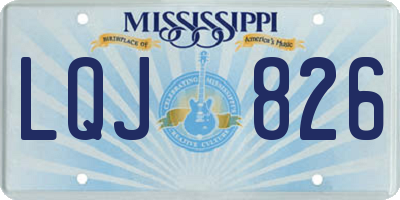 MS license plate LQJ826