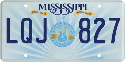 MS license plate LQJ827
