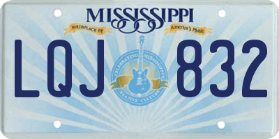 MS license plate LQJ832
