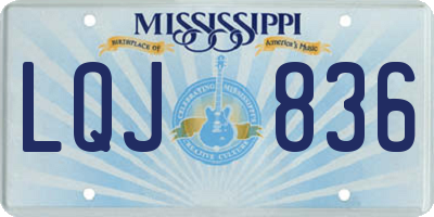 MS license plate LQJ836
