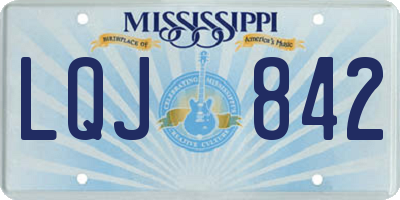 MS license plate LQJ842