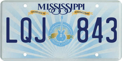 MS license plate LQJ843