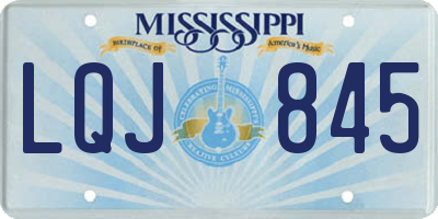 MS license plate LQJ845