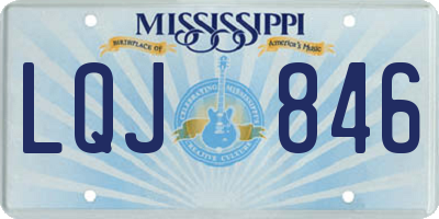 MS license plate LQJ846