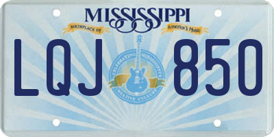 MS license plate LQJ850