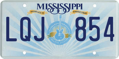 MS license plate LQJ854