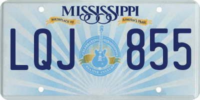 MS license plate LQJ855