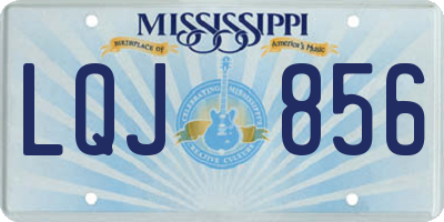 MS license plate LQJ856