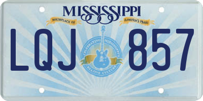MS license plate LQJ857