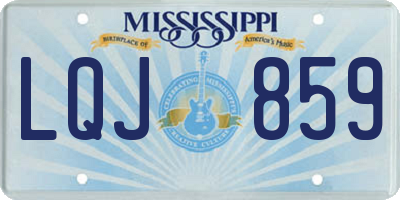 MS license plate LQJ859