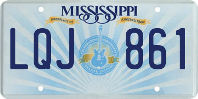MS license plate LQJ861