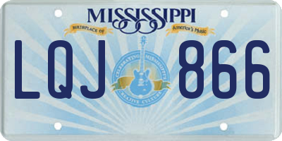 MS license plate LQJ866