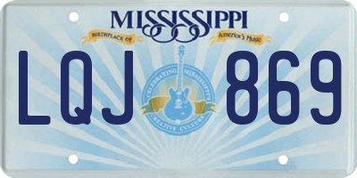 MS license plate LQJ869
