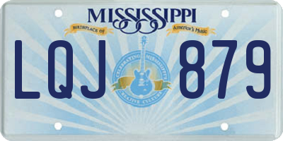 MS license plate LQJ879