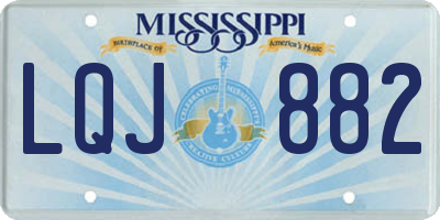 MS license plate LQJ882
