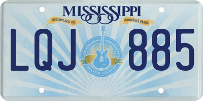 MS license plate LQJ885