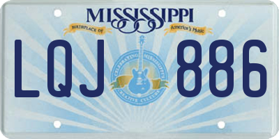 MS license plate LQJ886